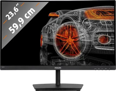 Produktbild von Philips E Line 241E1SCA/00, 59,9 cm (23.6"), 1920 x 1080 Pixel, Full HD, LCD, 4 ms, Schwarz