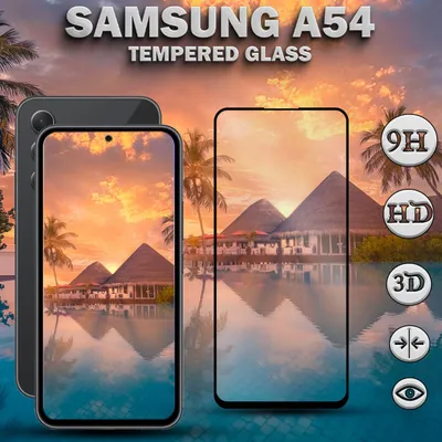 Obrázok produktu pre 1-balenie Samsung Galaxy A54 Ochranné sklo na displej - Tvrdené sklo 9H - Super kvalita 3D