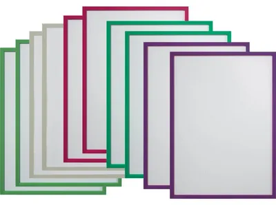 Produktbild von Dokumentenhalter A4 magnetisch sortiert 10 Stück