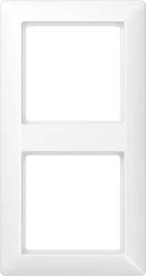 Produktbild von Jung Rahmen 2-fach, AS 500, IP 44, Duroplast, alpinweiß, senkrechte und waagerechte Montage, 1 Stk.