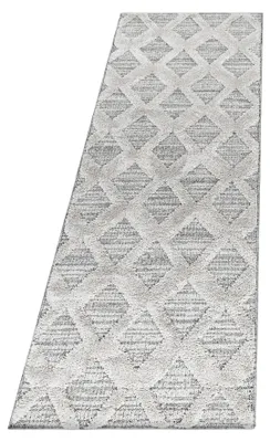 Obrázok produktu pre Koberec do obývačky, sivý, 80x250 cm, v boho štýle