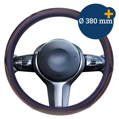 Produktbild von Lenkrad Überzug Luxus anthrazit mit gelber Ziernaht Autozubehör Filmer 31026