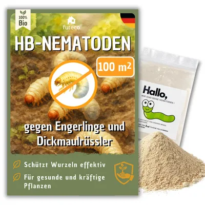 Produktbild von Futeco® – HB-Nematoden gegen Dickmaulrüssler & Engerlinge – für 100m² Fläche – zum einfachen gießen