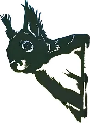 Image de INF Silhouette d'Écureuil en Métal - Décoration Artistique de Jardin Extérieur
