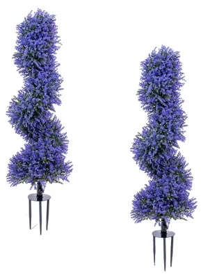 Obrázek produktu pro Umělý topiary strom, spirálový design, venkovní dekorace, fialový