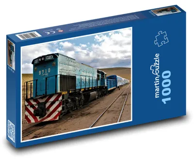 Obrázok produktu pre Puzzle 1000 Modrý vlak na železniciach - martinpuzzle