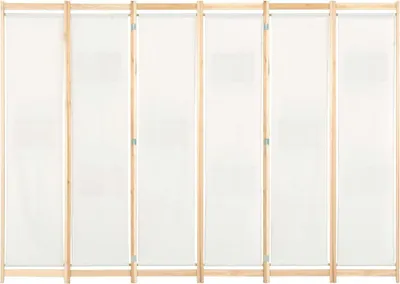 Obrázek produktu pro vidaXL 6dílná přepážka do pokoje krémově bílá 240 x 170 x 4 cm látka