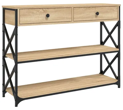 Zdjęcie produktu dla vidaXL Stolik konsola dąb sonoma 100x28x75 cm materiał drewnopochodny