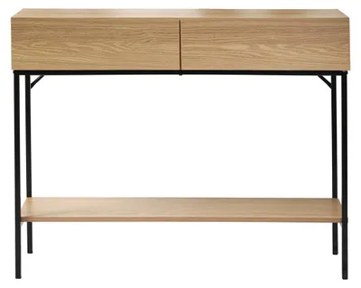 Produktbild von CALICOSY -  Konsole mit 2 Schubladen und 1 Regalboden in Eichenoptik L100cm - TESSA