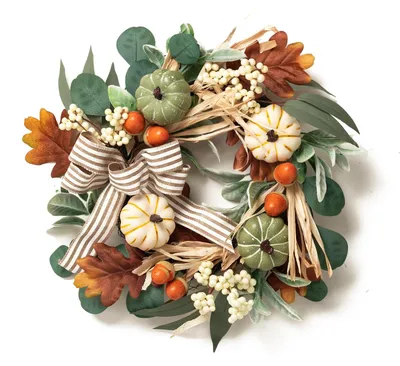 Immagine prodotto di autunnale - Porta d'ingresso - 45 cm - Zucche e pigne