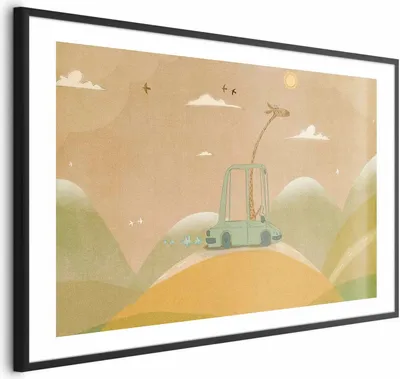 Produktbild von Posterpapier Poster - Traveling Giraffe 60x40 cm Für Kinder e-A-10139-ao-a