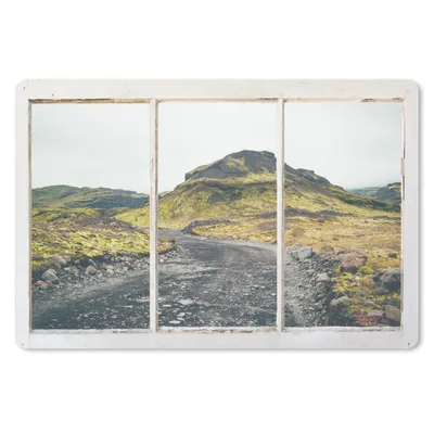 Produktbild von MuchoWow® Mauspad Mousepad Aussicht - Weg - Hügel 27x18 cm - Mousepads - Maus Mat - Pad - Mausunterlage - Büroartikel - Desk Matten