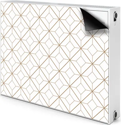 Produktbild von Magnet Heizkörperverkleidung Heizkörper-Abdeckung Heizung Heizkörper 110x60 cm  - Geometrische Rhombus