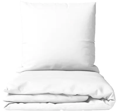 Produktbild von Bettwäsche Set Baumwolle Weiß Renforce 135x200 cm 100% Baumwolle mit Reißverschluss Uni