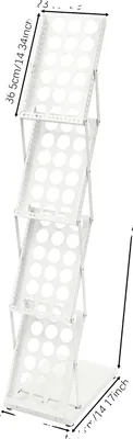 Produktbild von Broschürenhalter, faltbares Design, 4-Schichten-Struktur, WEISS
