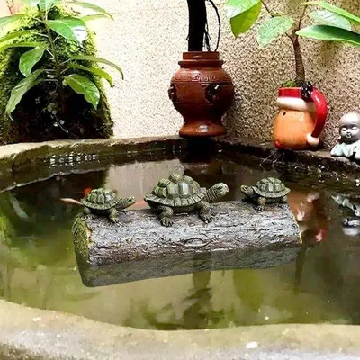 Image de Figurine de tortue flottante pour la décoration du jardin