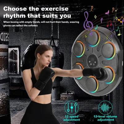 Obrázok produktu pre Bluetoothový boxovací tréner – boxovací stroj – fitness zariadenie – tréningové zariadenie – boxovací vak – s 2 pármi rukavíc