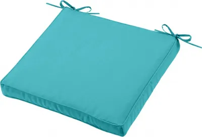 Produktbild von Stoff Textil Gartenstuhl Kissen - blau - 40 x 40 x 5 cm - Schnurverschluss