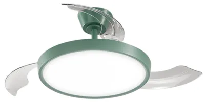 Immagine prodotto di Ventilatore da Soffitto con luce Perenz 7196 R CT Verde - Ø 106 cm, 3 Pale, 6 Velocità, Motore DC 40W, Silenzioso