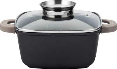 Produktbild von NAVA Bratentopf Schmortopf Kochtopf mit Granitbeschichtung FUNTZIO quadratisch 20 cm 3,4l
