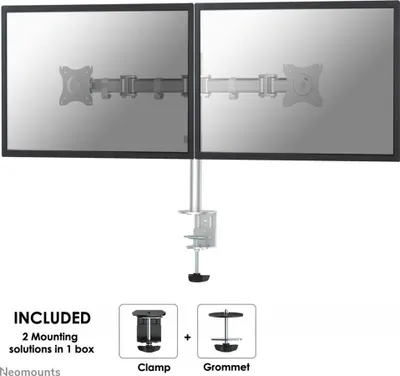 Immagine prodotto di Neomounts NM-D135DSILVER supporto da tavolo per Tv a schermo piatto 68,6 cm (27") Argento