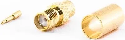 Produktbild von RP-SMA-Buchse Crimp für H155 Koaxialkabel, Reverse Polarity