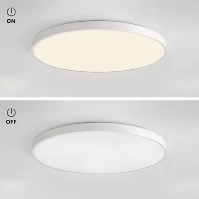 Produktbild von LED Deckenleuchte JDONG 54W Warmliches Weiß 3000K Rund Deckenlampe Weiß passend für Wohnzimmer, Schlafzimmer, Keller, Büro, Flur 50 cm