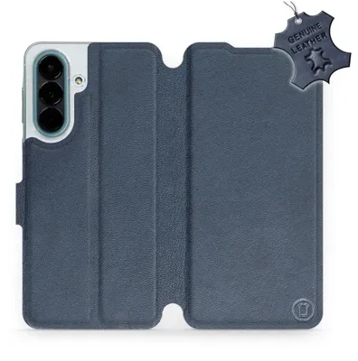 Immagine prodotto di Custodia in vera pelle per Galaxy A27 5G, marca Mobiwear, colore blu scuro