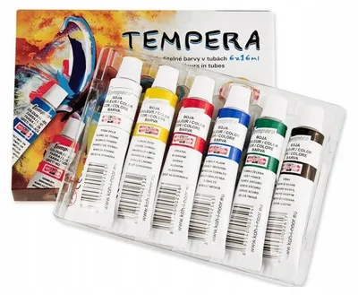 Produktbild von Koh-I-Noor Temperafarben 6 Farben Intensiver Pigment