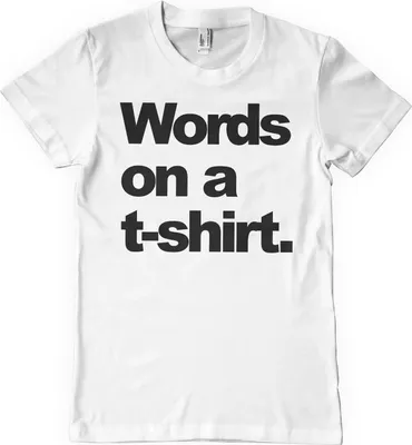 Produktbild von Words On A T-Shirt - X-Large - White