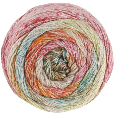 Produktbild von Lana Grossa - Mosaico 0004 graugrün orange hellbeige pink lachs vanille pistazie