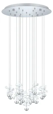 Produktbild von EGLO Pianopoli, Flexible Halterung, Chrom, Transparent, Transparent, Edelstahl, Kristall, Drinnen