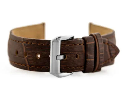 Immagine prodotto di Cintura in pelle per orologio W06 - Marrone scuro - 24 mm