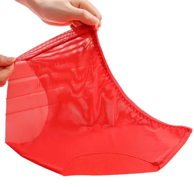 Produktbild von Damenunterwäsche, mittelhoch geschnitten, nahtlos, transparentes Netzgewebe, ultradünn, y, durchsichtig, weiche Nylon-Slips