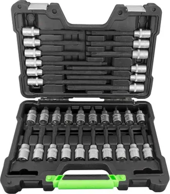 Image de JBM 52605, Jeu de douilles, 1/2", métrique, 32 pièces, 4,6 kg