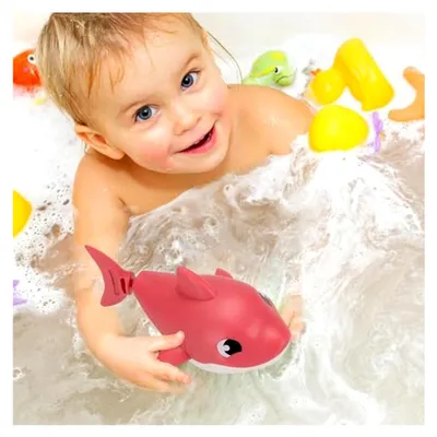 Produktbild von Badespielzeug, schwimmendes Hai-Badetier für Babys | Aufziehbare Tiere für Kleinkinder von 1-3 Jahren für Badewanne und Dusche