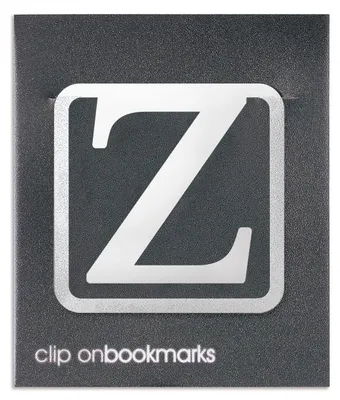 Produktbild von Metall-Lesezeichen „Clip-on“ mit dem Buchstaben Z