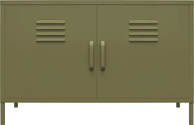 Produktbild von Schrank mit 2 Türen aus Metall olivgrün