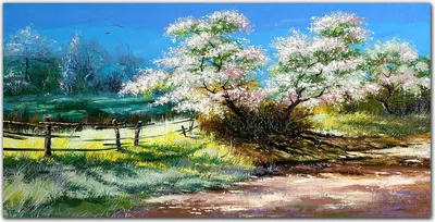 Produktbild von Coloray - Bild aus Glas - 120x60 cm - gehärtetes Glas glasblock mit bild Küche wohnzimmer wanddekoration Dekoration - Bäume Blumen Natur