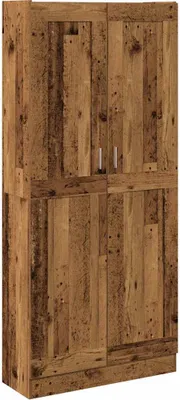 Image de vidaXL Highboard imitation bois ancien 82,5x30,5x185 cm Matériau dérivé du bois