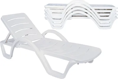 Produktbild von CLP 4er Set Sonnenliege Havana weiß