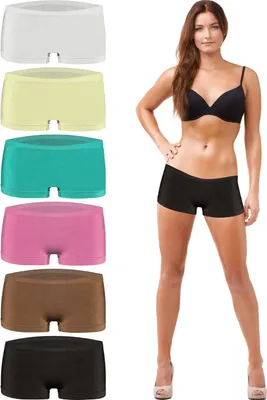Produktbild von TEXEMP 8er Pack Damen Panty Panties Slips Unterwäsche Microfaser Hotpants | B103 - M - 8 Stück