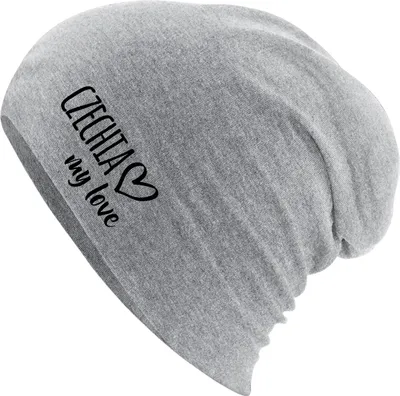 Produktbild von Huuraa Beanie Czechia my love Heather Grey One Size Baumwolle und Elasthan Mütze Geschenkidee