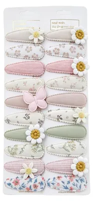 Produktbild von Set mit 20 Haarnadeln für Damen mit Blumen- und Schleifenmotiven