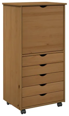 Produktbild von vidaXL Rollschrank Honigbraun 53 x 39 x 103 cm Massivholz Kiefer