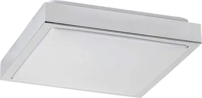 Image de Plafonnier LED Cruz en métal plastique chromé L:8,5cm l:30cm H:30cm