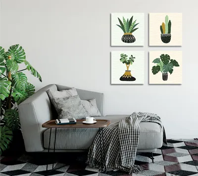 Produktbild von Wallity, FRJ04- GWN1342, Bunt, Leinwandbilder, 30 x 30 cm, 60% Baumwolle / 40% Polyester