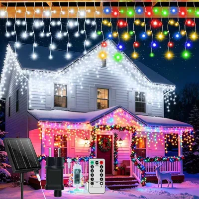 Productafbeelding van Lichtsnoer met 800 leds, 30 + 5 m, ijsregen, kerstverlichting, 3-in-1