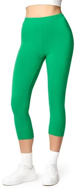 Produktbild von Ladeheid Damen 3/4 Leggings aus Baumwolle LA40-132 (Grün, S)