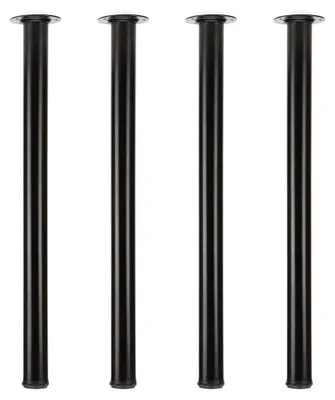 Immagine prodotto di Gambe regolabili per tavolo, altezza 75 cm - Set di 4 gambe in metallo nero